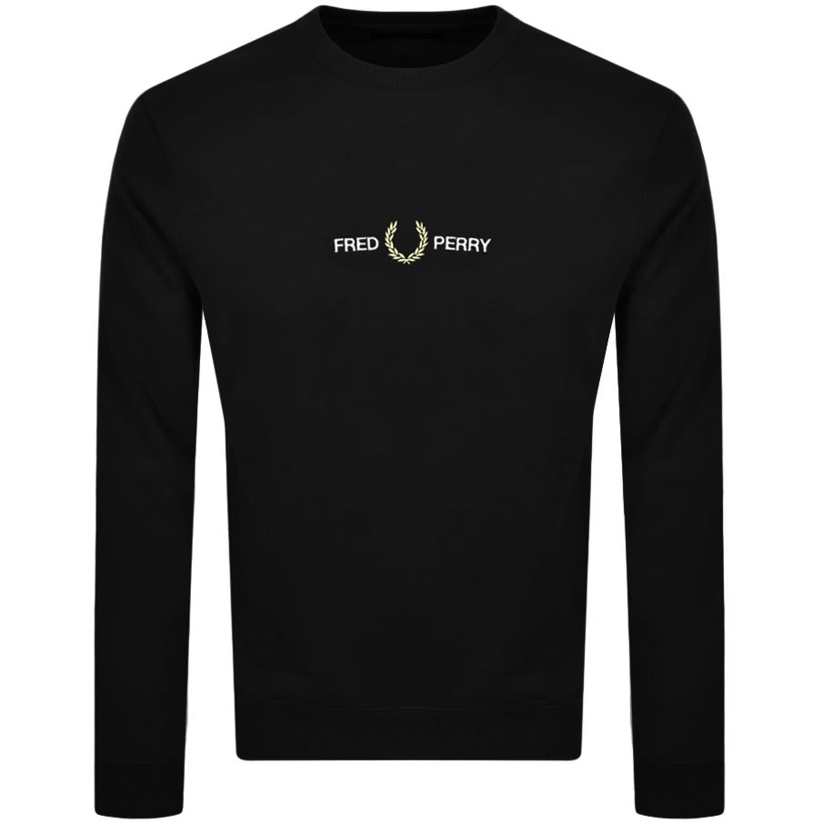 Alternative Image for ProductFred Perry Logo Sweatshirt Black1